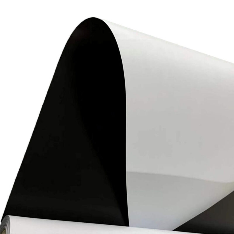 Plano trasero recubierto de doble cara en blanco y negro - plano trasero de panda